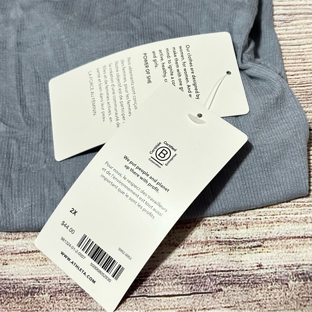 Athleta Well Rested Rib Sleep Tank Blue Star NEW - Picture 4 of 4